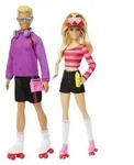 Barbie Fashionistas Set mit 2 Puppen und 6 Accessoires, Thema Rollschuhe, 65.