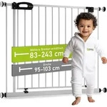 BOMI&reg; Kinderschutzgitter 63-251 cm ohne Bohren | Zum Klemmen | Schlie&szlig;t...