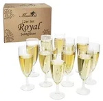 12er Set Royal Sektgl&auml;ser 140ml Champagner-Glas klare Sektfl&ouml;te Prosecco Party