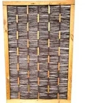 Zaun Teilelement, Weidengeflechtzaun &Auml;tna 120 x 180 cm braun