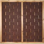 Zaun Hauptelement Weidengeflechtzaun &Auml;tna 180 x 180 cm braun - Braun