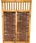 Zaun Teilelement, Weidengeflechtzaun Vesuv 120 x 180 cm braun
