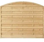 T&J MAXI BOGEN Lamellenzaun 180 x 150/130 cm - Gr&uuml;n