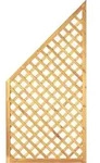T&J DIAGONAL Rankzaun Ecke 6 x 6 cm 90 x 180/90 cm - Braun