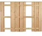 Zaun Hauptelement Aalborg L&auml;rche 180 x 130 cm natur