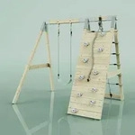 OutdoorToys Kletterger&uuml;st Cham&auml;leon aus Holz in Gr&uuml;n Mintgr&uuml;n - Gr&uuml;n