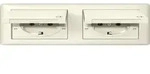 Gira SCHUKO-Steckd. KD + Set IP44 + Rahmen 2f Standard 55 Cremewei&szlig; 415801