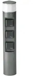Albert Nr. 2202, Farbe: anthrazit, mit 3 x Steckdose,mit 1 x LED 10 W, 3000K -...