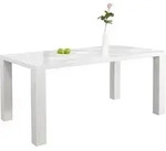 SalesFever Esstisch 160 x 90 cm | Hochglanz lackiert | MDF-Holz | B 160 x T 90...