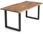 SalesFever Esstisch | Baumkante 3,5 cm | massiv Akazie Natur | 180 x 90 |...
