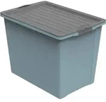 Rotho Aufbewahrungsbox mit Rollen 70L COMPACT ECO - Kunststoffbox je 57,0 x 39,5 x