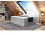 MEBLINI Boxspringbett mit Bettkasten - Gepolstert Doppelbett mit Matratze und Topper