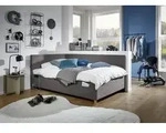 Meise M&ouml;bel Kinderbett Cool 90x200 cm | Bettgestell | Kopfteil & R&uuml;ckenteil glatt 