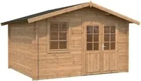 Gartenhaus Palmako Klara 10,4 m&sup2; 424 x 350 cm Tauchgrundiert braun Hellbraun
