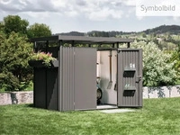 Gartenhaus biohort HighLine Gr. H6 Doppelt&uuml;r 314,3 x 314,3 cm dunkelgrau-metallic