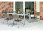 Merxx Gartenm&ouml;belset "Silano" 7tlg. mit Ausziehtisch 160/220 x 90 cm -