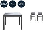 HOME DELUXE - Gartentisch ausziehbar - VERANO - ca. 90 (180) x 90 x 75 cm -...