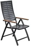 Merxx Gartensessel Tinos, klappbar, R&uuml;ckenlehne verstellbar - Aluminium/Akazie