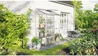 Vitavia Anlehn-Gew&auml;chshaus "Ida" 900 aluminium eloxiert 0,9 m&sup2; 3 mm ESG