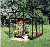 Gew&auml;chshaus Halls Popular inkl. Blankglas 3 mm 193 x 195 cm schwarz