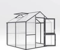 KGT Gew&auml;chshaus "Iris II" anthrazit-grau 5,1 m&sup2; 16 mm HKP