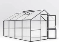 KGT Gew&auml;chshaus "Nelke IV" anthrazit-grau 12,7 m&sup2; 16 mm HKP