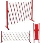 Absperrgitter HWC-B34, Scherengitter Zaun Schutzgitter ausziehbar, Alu rot-wei&szlig;