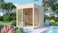 Pavillon Bertilo Unico 1 inkl. Fu&szlig;boden 226 x 234 cm natur