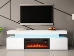 MIRJAN24 TV-Lowboard EF 2D Glossa mit Kamin, Realistische LED-Flamme,...
