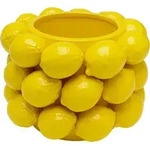Kare Design Vase Lemon Juice, Gelb, Deko Vase, Blumenvase, Zitronen Motiv, Porzellan,