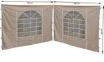 2 Seitenteile mit PVC Fenster 300x193cm f&uuml;r Pavillon Sahara 3x3m Seitenwand...