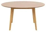 Home Runder Esstisch Torkil - Farbe Eiche - 140 x 140 x 76 cm - Braun