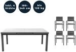 HOME DELUXE - Gartentisch ausziehbar - CALIDO - ca. 180 (240) x 97,5 x 76,5 cm -