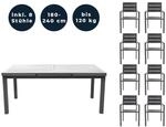HOME DELUXE - Gartentisch ausziehbar - CALIDO - ca. 180 (240) x 97,5 x 76,5 cm -