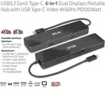 Club3D Usb-C 6In1-Hub >Hdmi/2Xusb-C/2Xusb/Lan 8K30Hz Pd100W - Schwarz