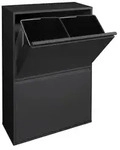 ARREGUI Basic CR606-B M&uuml;lltrennsystem aus Stahl | 4 F&auml;cher M&uuml;lleimer f&uuml;r...