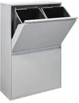 ARREGUI Basic CR602-B M&uuml;lltrennsystem aus Stahl | 4 F&auml;cher M&uuml;lleimer f&uuml;r...