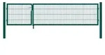 HOME DELUXE - Doppelfl&uuml;gel Gartentor ADITUS - Gr&uuml;n, 100 x 350 cm - inkl. Griff,