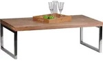 WOHNLING Couchtisch GUNA Massiv-Holz Akazie 120 cm breit Wohnzimmer-Tisch Design