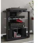 VCM Hifi Holz M&ouml;bel | Rack Schrank Phono Regal | 2 Glasb&ouml;den | Ma&szlig;e: H. 70 x B. 60