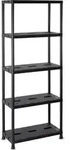 Kunststoffregal 84/5 180 x 80 x 40 cm 5 Kunststoffb&ouml;den 250 kg - Schwarz