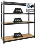Schwerlastregal TAURUS XL mit | HxBxT 180x160x60cm | 4 Ebenen | Fachlast 250kg 