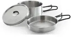 Campingaz 3 Piece Hiking Cookware Set &ndash; Stainless Steel &ndash; 1 Pot + 1 Lid + 1