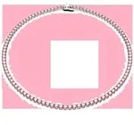 Swarovski Halskette Damen Matrix Tennis Rundschliff Rosa 5681800 - Silber