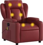 vidaXL Massagesessel Weinrot Kunstleder