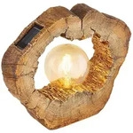 LED Solarleuchte, Baumscheibe, Holzoptik, L 30,5 cm - Braun