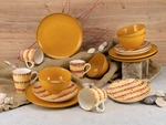 CreaTable, 22893, Marbella Orange, Kombiservice 16-tlg, Steingut - Rot
