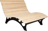 HOME DELUXE Wellenholzliege / Waldsofa TAIGA - 150 cm I Waldsofa Wellenholzliege