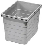 Ninka Abfallsammler 17 Liter alugrau &ndash; Einbau-Abfalleimer, Modell 5060 - Grau