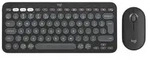 Logitech Pebble 2 Combo, Kabellos, RF Wireless + Bluetooth, Scherenschalter, QWERTY,